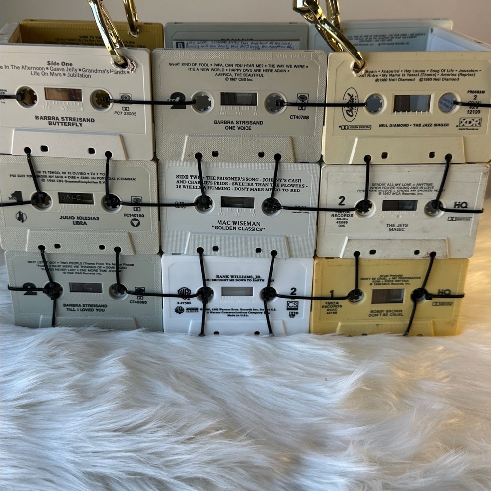Unique Cassette Tape Handbag with Black Handles - Picture 6 of 6
